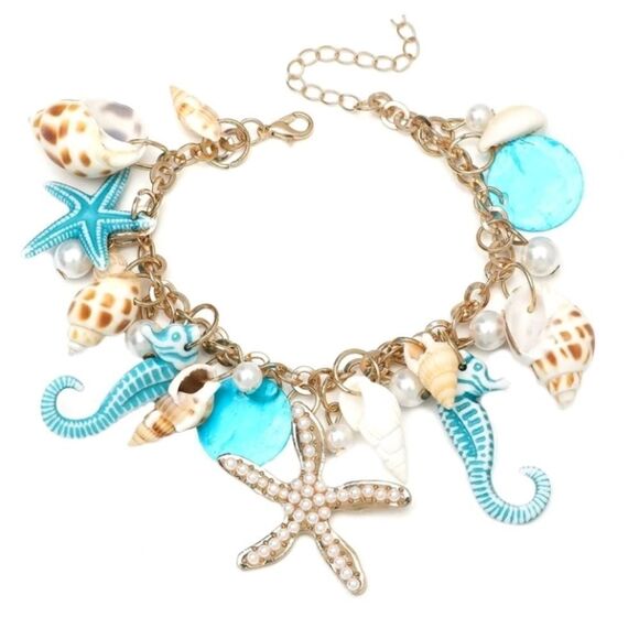 COPY - Beach Themed Seashell Bracelet - Picture 2 of 6